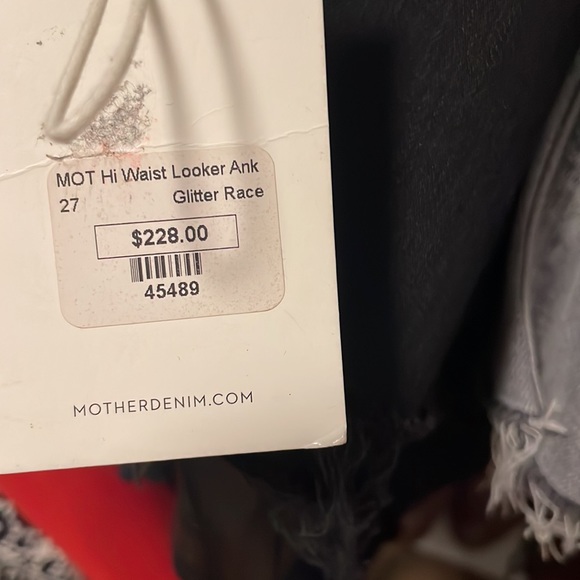 MOTHER High Waisted Looker Ankle Fray denim. NWT. - Picture 3 of 3
